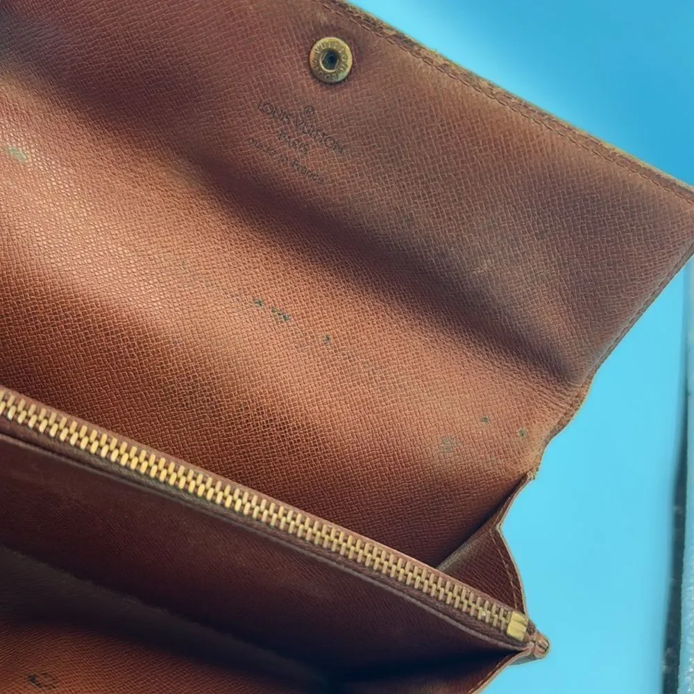 Louis Vuitton-Brown Monogram Portefeuille International Long Wallet